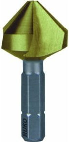 RUKO Kegel- und Entgratsenker-Bit HSS-TiN Kurz, Senkdurchmesser Ø 8,3 mm, Gold - Bild 1