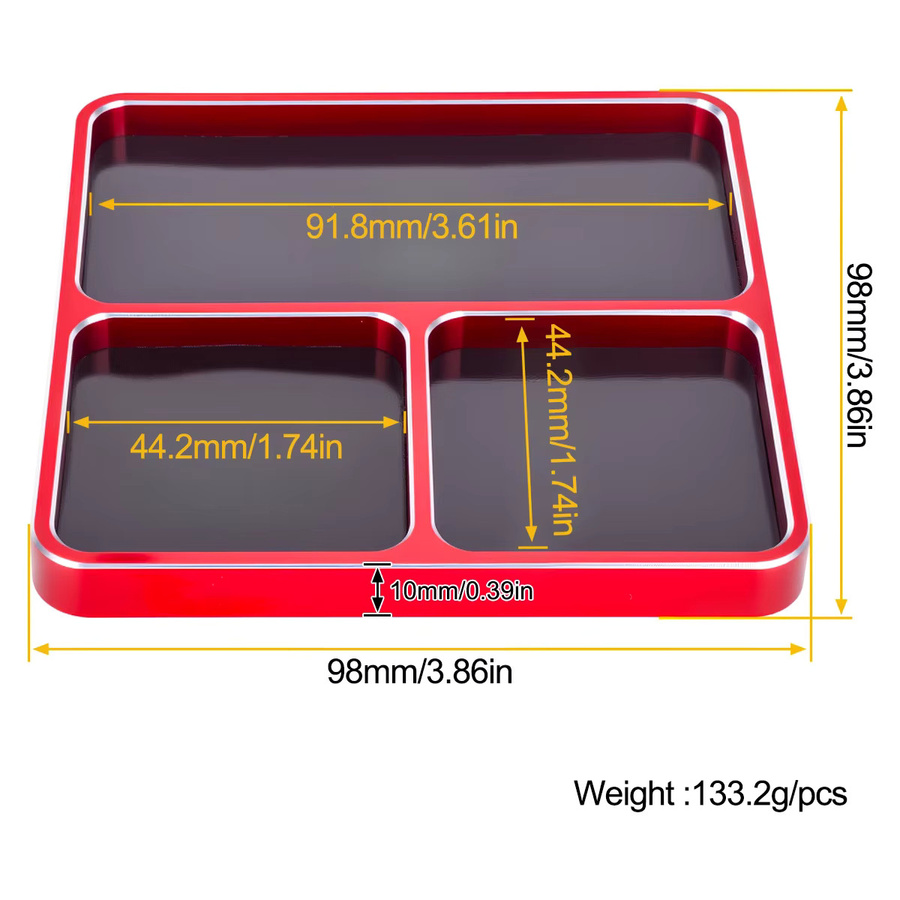 MALOM RC Magnetische Schrauben-Aufbewahrungsbox, Rot, Zubehör - Bild 1
