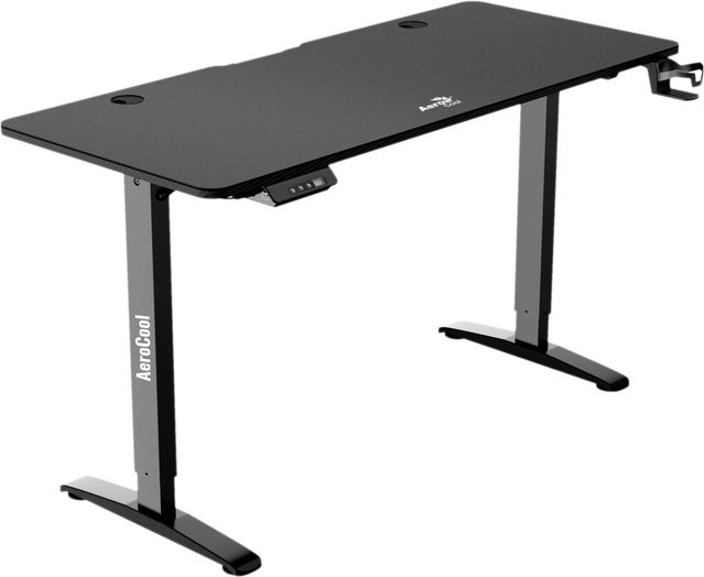 AeroCool ACD3-160 V2 Gaming Desk schwarz höhenverstellbar mit Elektromotor B/T/H: 140 x 60 x 73 cm - Bild 1