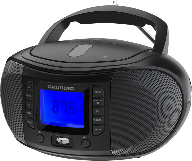 Grundig GRB 3500 Radiorekorder in Schwarz mit CD-Player, Bluetooth, USB und FM-Radio - Bild 1