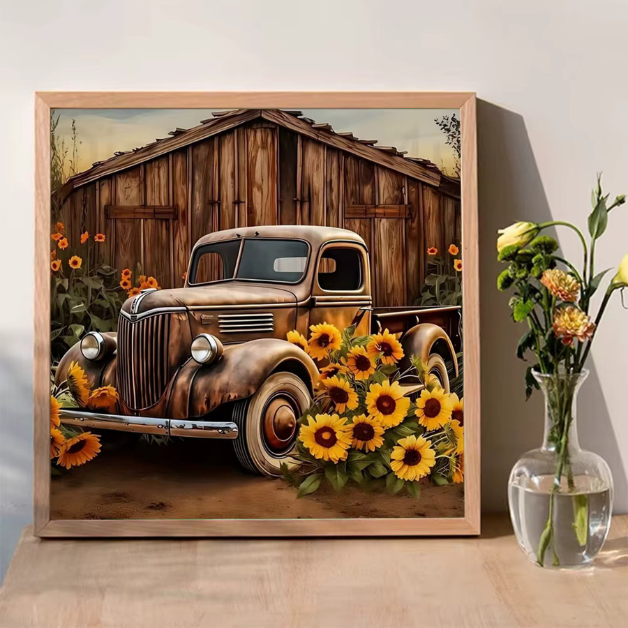 Momoart DIY Diamantstickerei Set mit Blumen- und Landschaftsmotiv in Multicolour als Acryl-Mosaik-Handwerk zur Dekoration für dein Zuhause - Bild 3