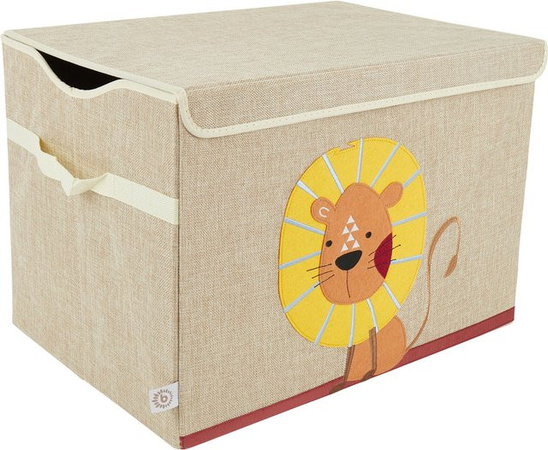 Bieco Aufbewahrungskiste mit Deckel und Griffen aus Stoff in Beige und Braun, B/T/H: 51 x 36 x 36 cm