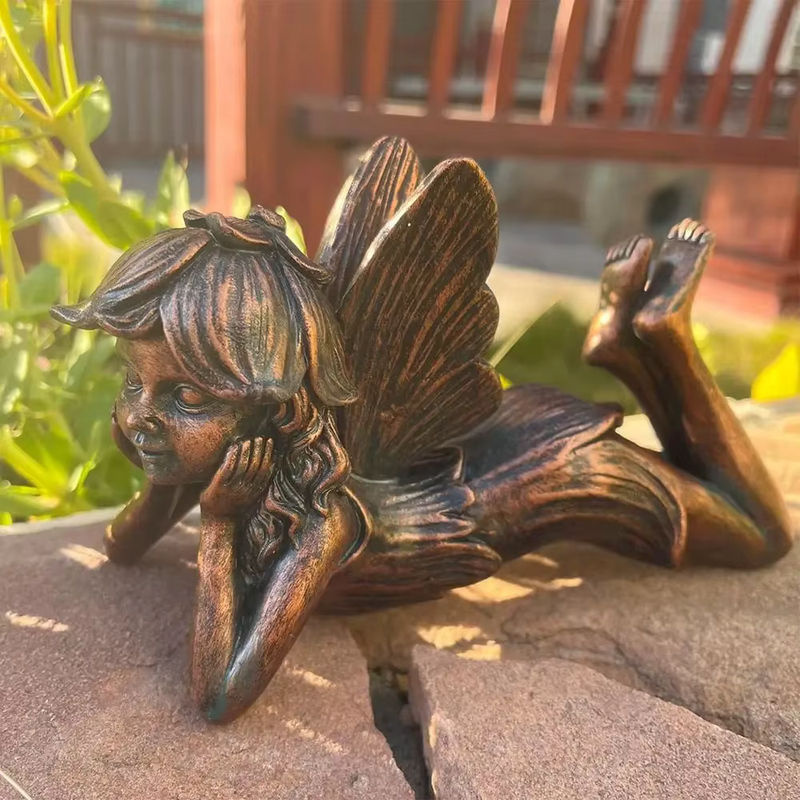 Rainpro Engel und Feen Figuren aus Kunstharz für Garten und Balkon in Bunt - Bild 3