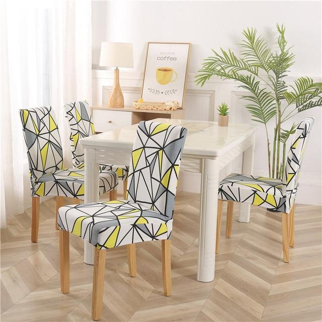 Housmife Stretch-Stuhlhussen für Esszimmer und Büro, elastische Universalhussen aus Polyester und Elasthan, Mehrfarbig - Bild 1