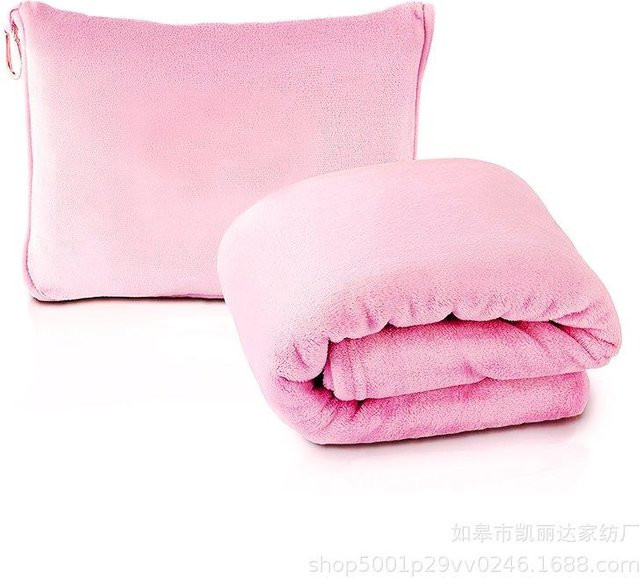 2-in-1 Multifunktionale Reiseflugzeug-Aufbewahrungsdecke aus Flanell von Yiran bag, Farbe: Weiß, B x T: 127 x 152 cm - Bild 1