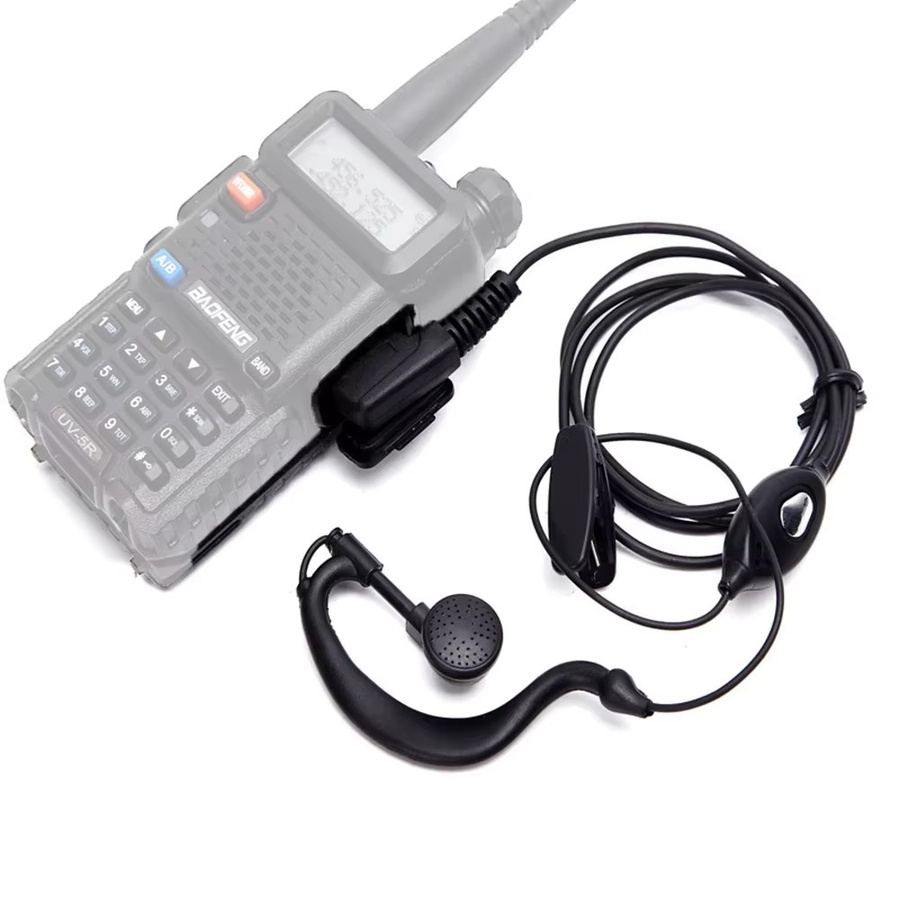 Baofeng Headset für Walkie-Talkie mit Mikrofon und 2-Pin K-Typ in Schwarz für UV-5R und DM-32 Zweiwege-Funkgeräte - Bild 3