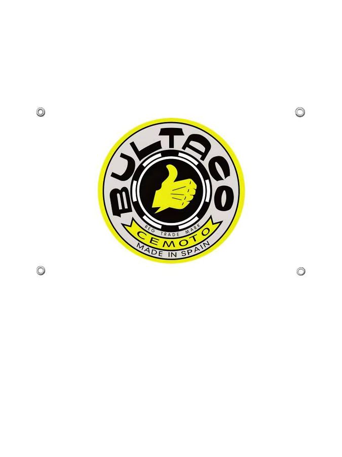 Bultacos Logo Motorräder Flagge aus Polyester mit vier Löchern für Outdoor und Dekoration - Bild 6