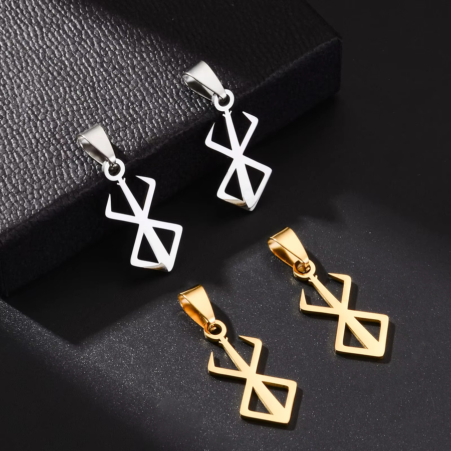 Anhänger Charms, Edelstahl, Schwert Logo, Unisex - Bild 2