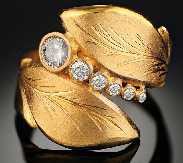 YoYo Vintage-Ring, Gold, Zirkonia, Damen - Bild 1
