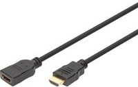 Digitus HDMI High Speed Verlängerungskabel mit Ethernet in Schwarz, Länge: 3,00 m - Bild 1