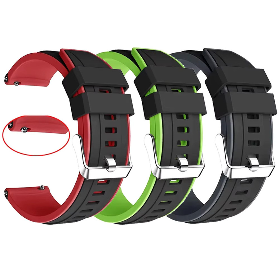 Amazfit Uhrenarmband Silikon, 22 mm, Schwarz, Unisex - Bild 6