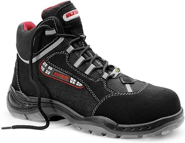 Elten Sicherheitsschnürstiefel Sander ESD S2 in Schwarz-Rot, Größe 44 - Bild 1
