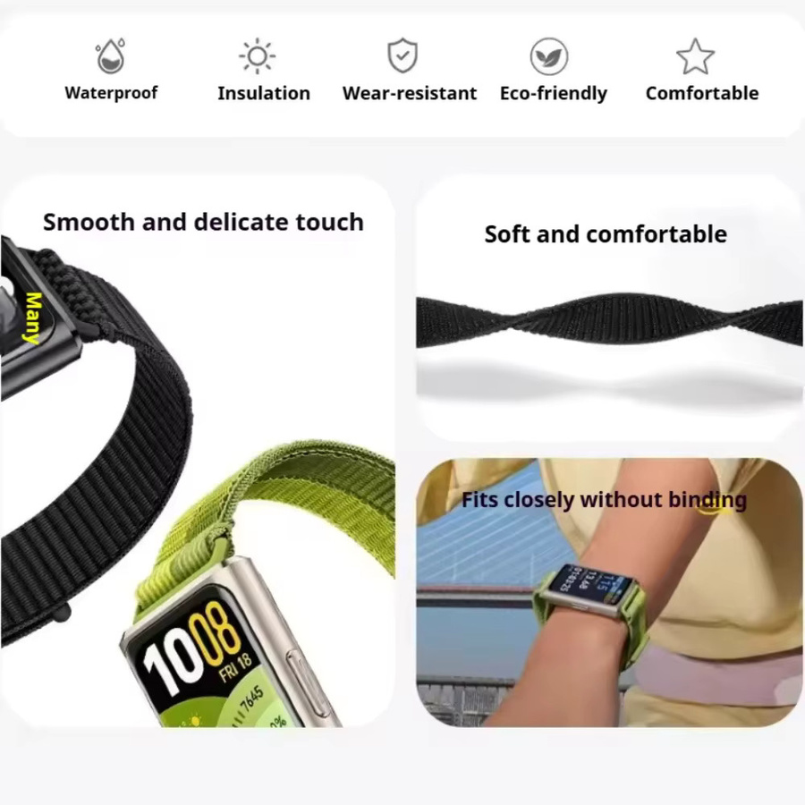 Uhrenarmband Nylon-Schlaufenarmband für Huawei Band 11 Pro, Textil/NATO - Bild 2