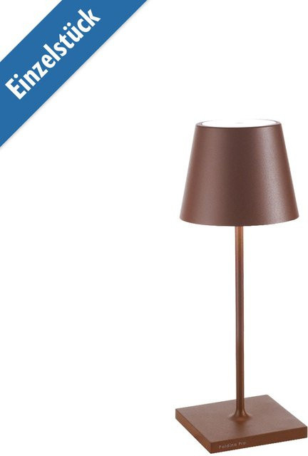 Zafferano Poldina Pro Mini LED-Akkuleuchte in Rostbraun, dimmbar und wetterfest nach IP65 - Bild 1