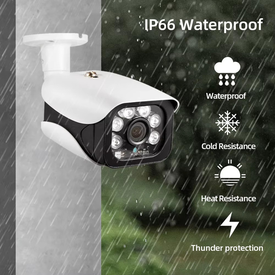 XMEYE 8MP 4K AHD Videoüberwachungssystem mit Gesichtserkennung, 8CH DVR-Kit und wasserdichten BNC-Kameras für den Außenbereich, Weiß - Bild 4