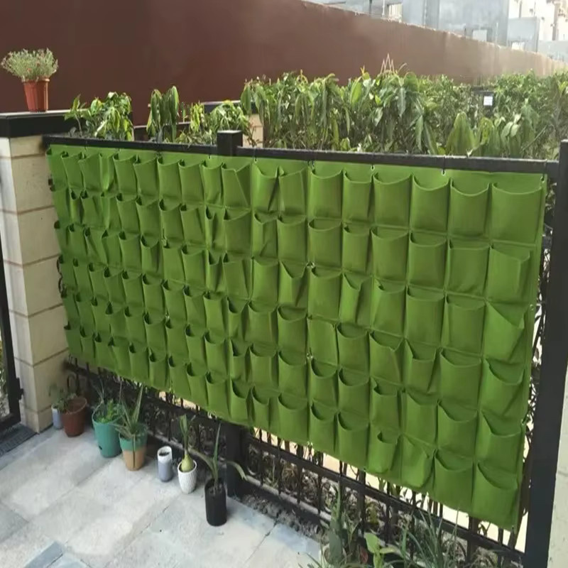 GQIYIBBEI Multi-Pocket-Pflanzbeutel aus Filz in Schwarz für Obst, Gemüse und Blumen im Hausgarten - Bild 1
