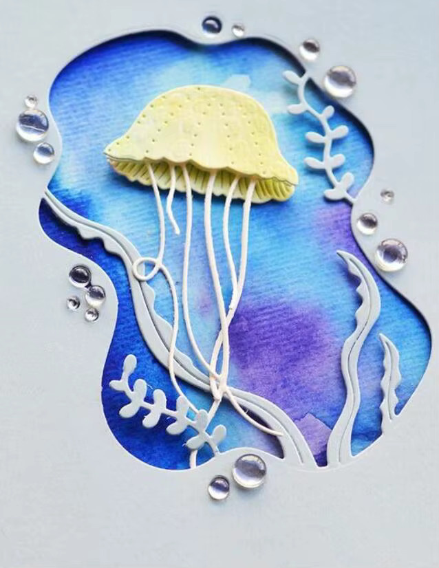 Metall Stanzschablone für Bastelarbeiten mit Motiven wie Blume, Gras, Baum und Meerjungfrau zur Papiergestaltung - Bild 2