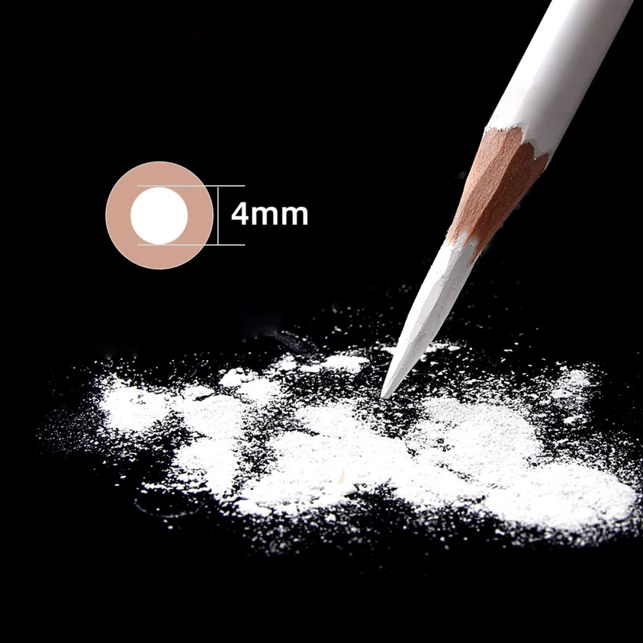 6 Stück weiße Kohlestifte für professionelle Skizzen und Zeichnungen für Künstler und Anfänger - Bild 5