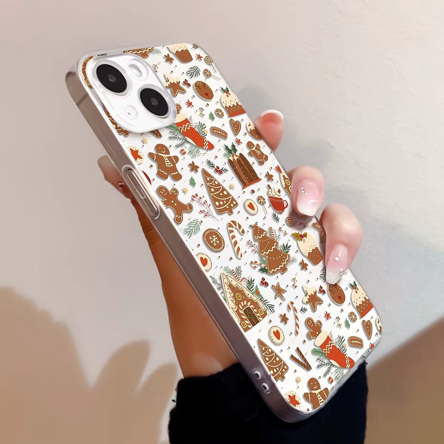 Transparente TPU-Handyhülle mit buntem Weihnachtsmuster für Apple iPhone 17 16 15 14 13 12 11 Pro Max Plus Mini und XS XR X 7 8 - Bild 3