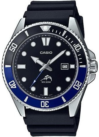 CASIO Armbanduhr Vintage, Edelstahl, Silikon, Schwarz, Herren - Bild 1