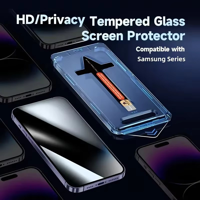 Samsung Displayschutz aus gehärtetem Glas mit Ein-Klick-Installation für A57/A37/A27/A17/A07/A56/A36/A26/A16/A06/A55/A35/A25/A15/A05S in Transparent - Bild 6