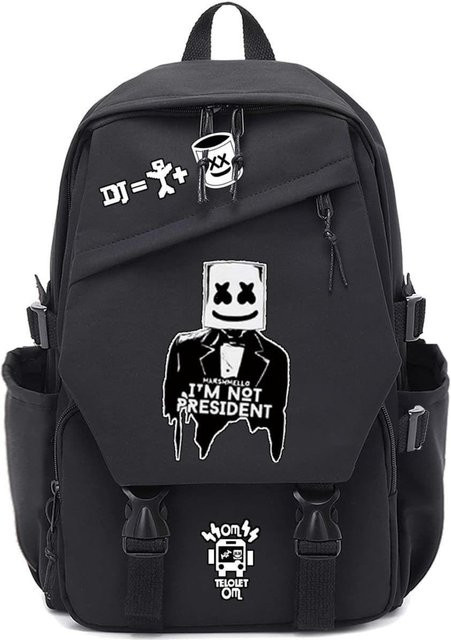 3-teiliges Schulrucksack-Set in Schwarz aus Oxford-Stoff mit großem Fassungsvermögen inklusive Federmäppchen und Schultergurt - Bild 1