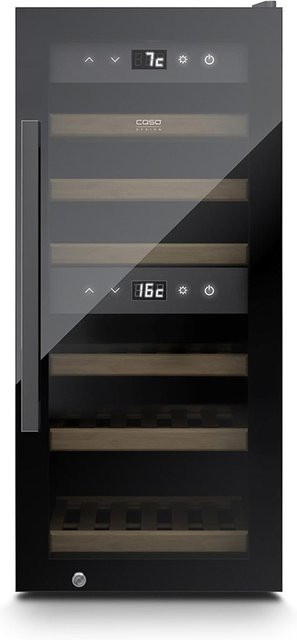 Caso WineExclusive 24 Smart Weintemperierschrank mit Kompressor, Dual-Zone-Kühlung und LED-Innenbeleuchtung, Schwarz - Bild 1