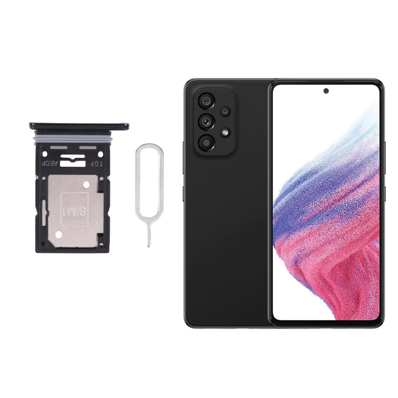 Samsung Galaxy A53 5G SIM-Kartenhalter und Micro-SD-Kartensteckplatz Schublade in Schwarz oder Blau - Bild 2