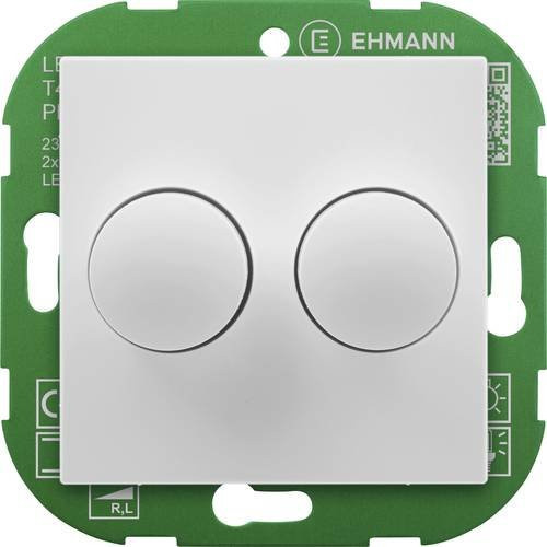 Ehmann Drehdimmer Weiß RAL 9016 für LED, Glühlampen und Halogenlampen - Bild 1