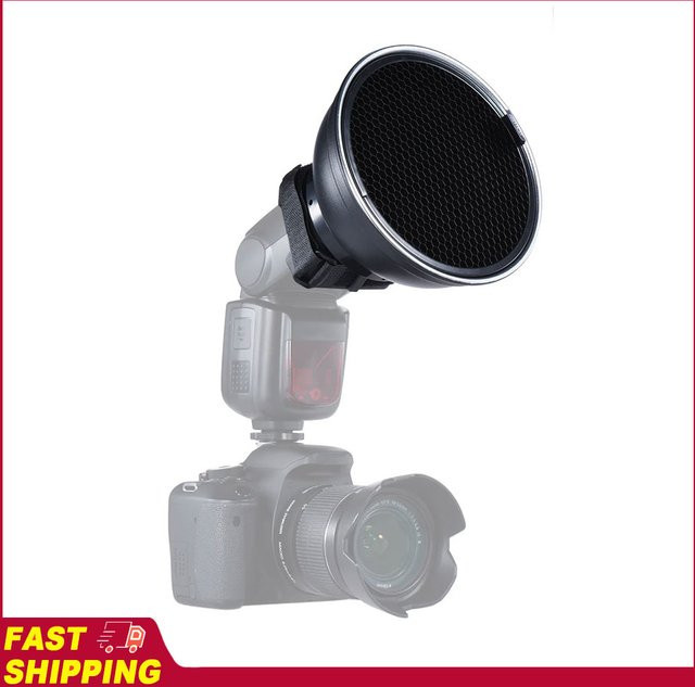 Andoer Beauty Dish Diffusor mit Wabenstruktur 5,9 Zoll in Silber für Canon und Nikon On-Camera Blitz Speedlite - Bild 1