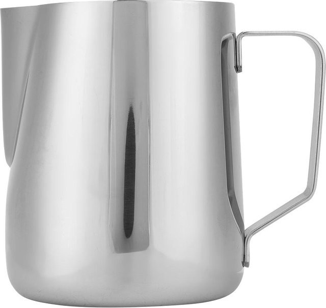 CosyHome Edelstahl Milchaufschäumkännchen für Latte Art in Weiß und Silber, 200 ml und 350 ml - Bild 1