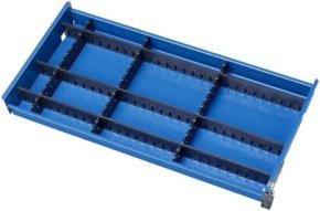 Rau Schubladen-Einteilungs-Set Blau mit 3 + 3 Rasterleisten B/T/H: 70 x 28 x 10,5/13 cm - Bild 1