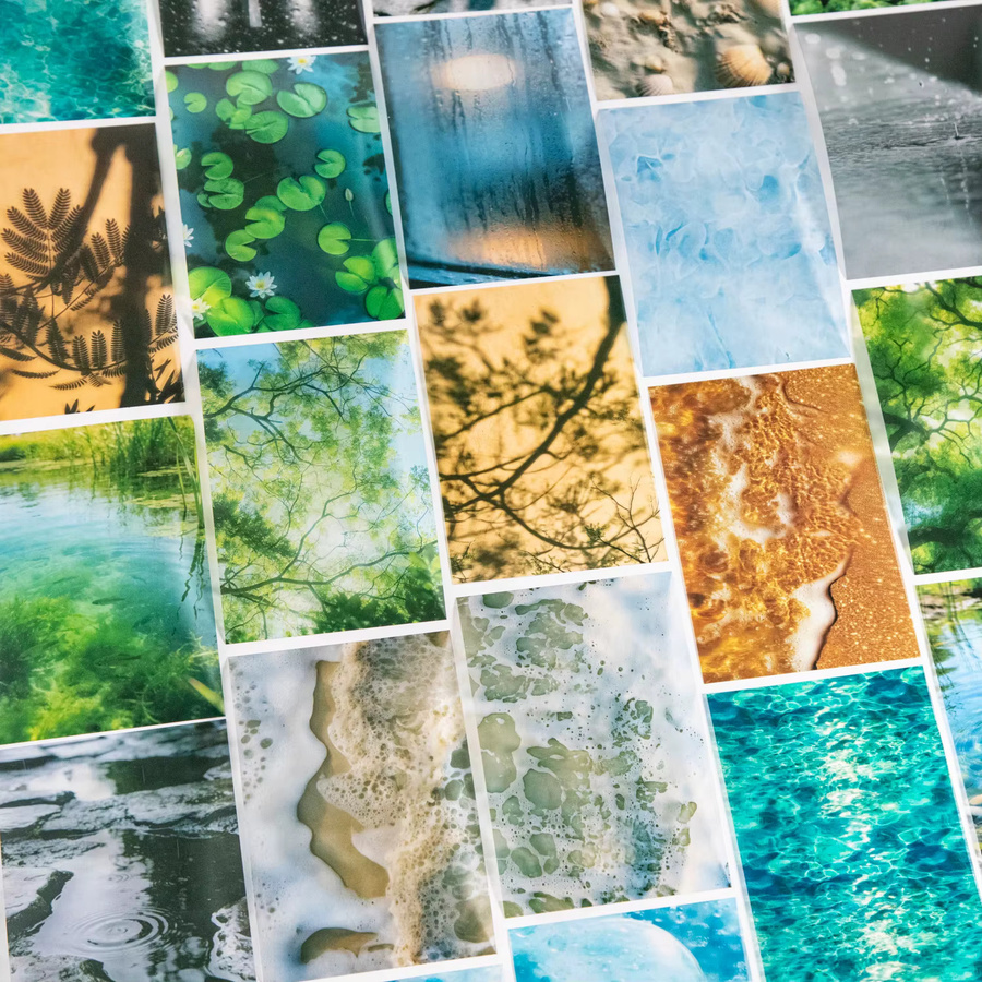 JIANQI 10 Stück Sommer-Landschaftsaufkleber in Multicolour als dekoratives Scrapbooking-Material für dein Tagebuch, Album und Collage-Projekte - Bild 1