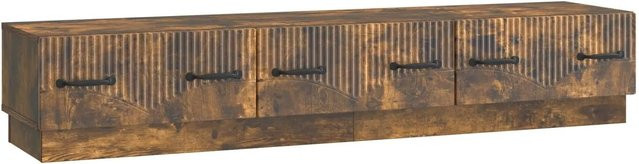 vidaXL TV-Schrank aus Holz in Geräucherte Eiche, Modernes Lowboard für das Wohnzimmer, B/T/H: 147 x 34,5 x 27 cm - Bild 1