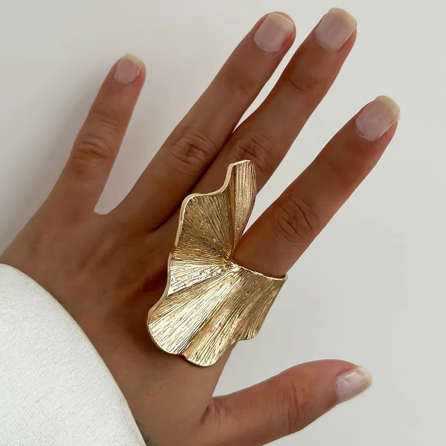 LATS Ginkgo-Blatt-Ring, Gold, Unisex - Bild 1
