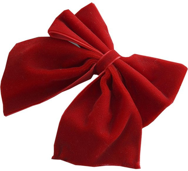 Roter Schleifen Serviettenring aus Samt von KONNWEI für Hochzeit, Geburtstag und Weihnachten - Bild 1