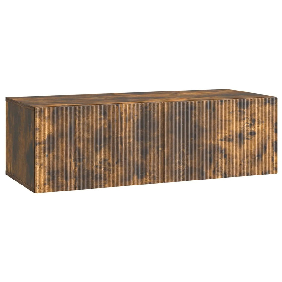 vidaXL Wandmontierter TV-Schrank aus Eiche in Braun, Modernes Design, B/H/T: 98 x 41 x 30 cm - Bild 2