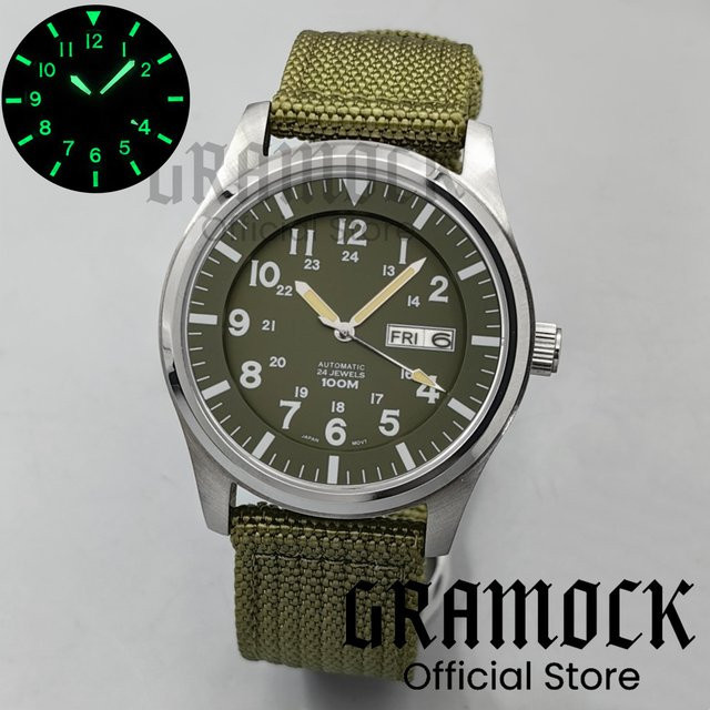 Gramock Armbanduhr, Automatik, Edelstahl, 42 mm, Grün, Herren - Bild 1