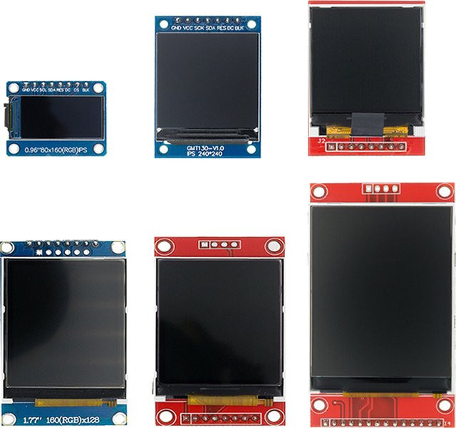 TFT Display IPS LCD Modul mit ST7735 IC und 7P SPI Anschluss für Arduino, 80 x 160 Pixel, Vollfarbe 65K - Bild 1