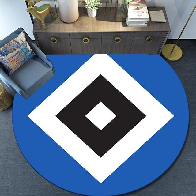 Runder Teppich Hamburger SV von XiuXiuHome in Blau, Durchmesser: 150 cm - Bild 1