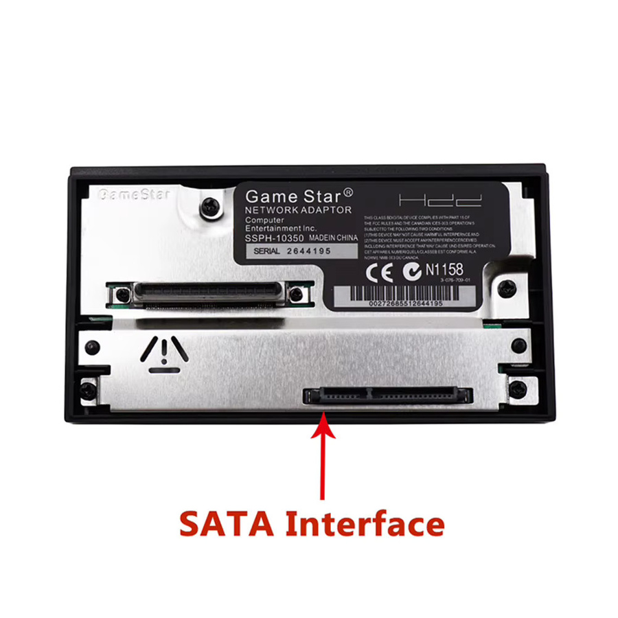 APWIKOGER SATA-Schnittstellen-Netzwerkadapter für PS2 Fat Konsole 30000 50000 in Schwarz, unterstützt bis zu 2TB 2,5/3,5 Zoll SATA HDD und SSD für schnelles Laden von Spielen - Bild 5