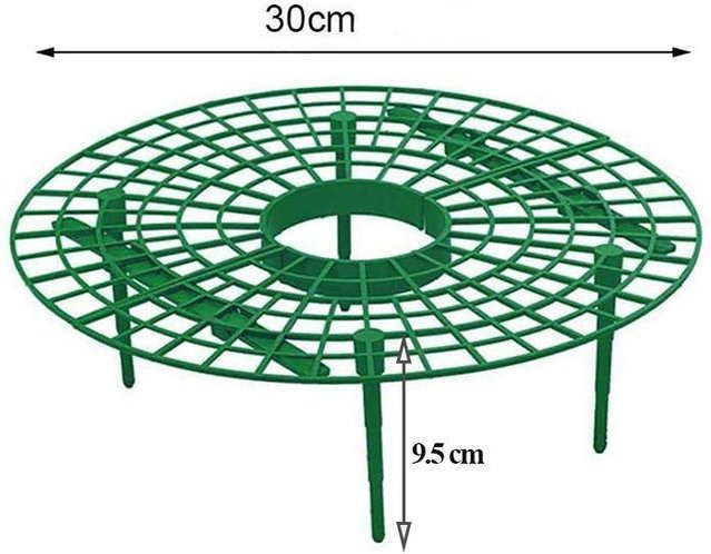 WTEMPO Erdbeerständer aus Kunststoff in Grün, Pflanzregal für Balkon und Garten zur Unterstützung von Kletterpflanzen, Höhe: 30 cm, Breite: 30 cm, Tiefe: 30 cm - Bild 1
