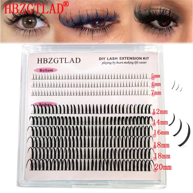 AMSDCN Wimperncluster DIY Anime Wimpern, 80D/100D, stacheliges Volumen - Bild 1