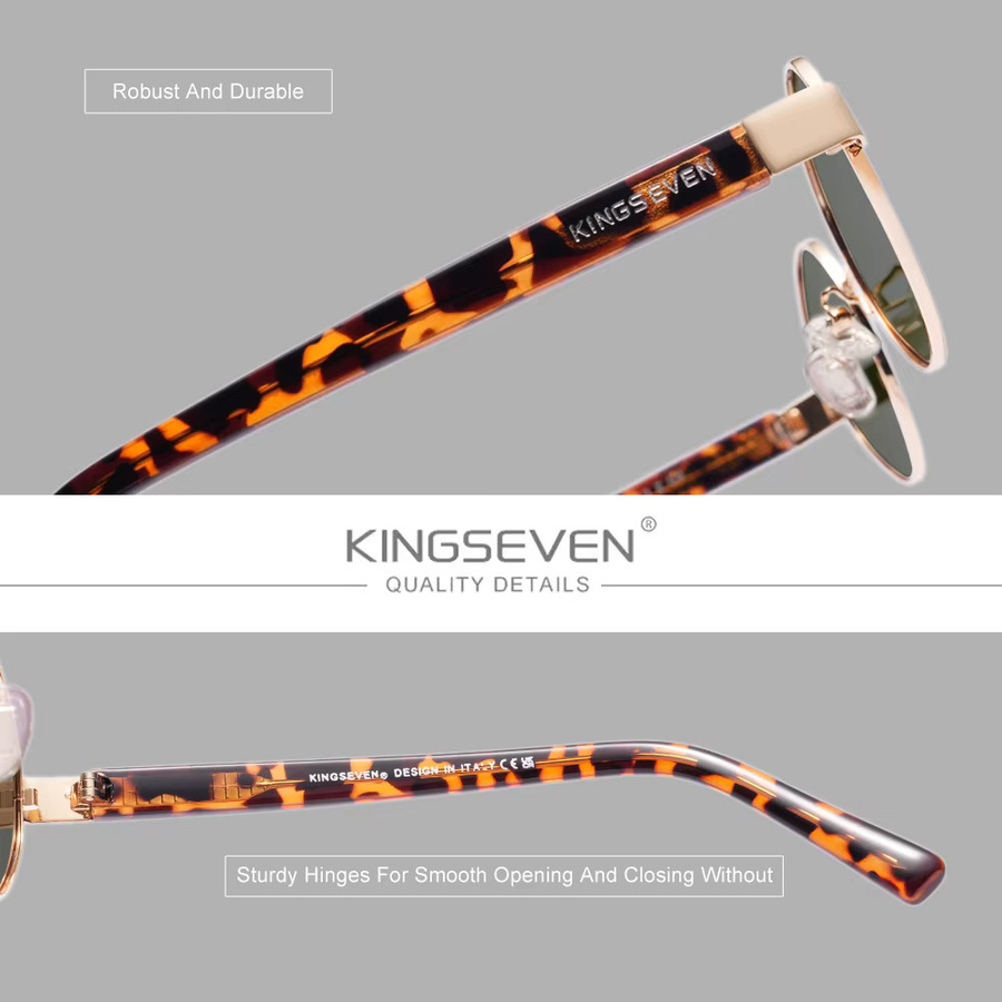 KINGSEVEN Sonnenbrille, oval, Vollrand, polarisiert, Unisex - Bild 2
