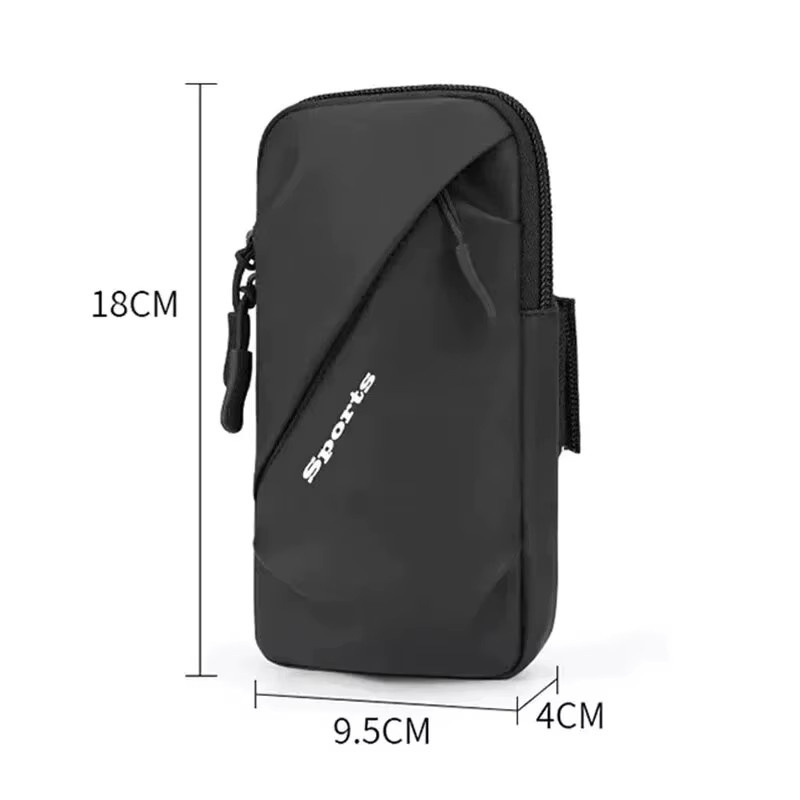 OFFBONDAGE Wasserdichte Lauf-Armtasche in Schwarz für iPhone und Samsung als universelles Sportarmband und Jogging-Handyhalter - Bild 1
