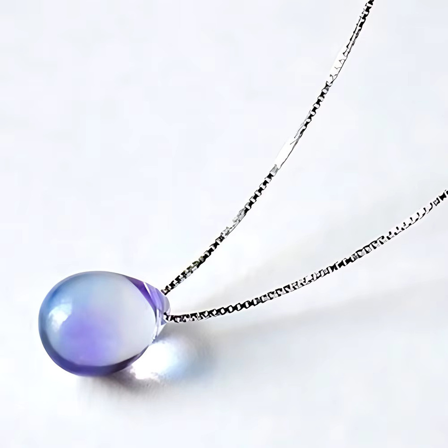Halskette Silber, Kristall, Damen - Bild 2