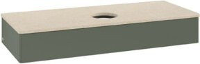 V&B Waschtischunterschrank Antao ohne Frontstruktur in Grau-Grün lackiert, B/T/H: 120 x 50 x 19 cm - Bild 1