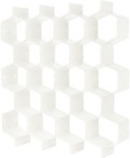 CosyHome 8er Set Wabenförmiger Schubladen-Organizer aus Kunststoff für Unterwäsche und Socken in Weiß, B/T/H: 37,0 x 35,0 x 6,7 cm - Bild 1
