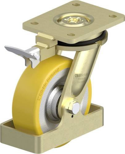 Blickle Schwerlast-Lenkrolle LS-SETH 150K-RI4-FS in Silber mit 150 mm Rad-Durchmesser und 650 kg Tragfähigkeit - Bild 1