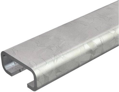 OBO Bettermann Profilschiene in Silber, L: 2000 cm, B: 2,7 cm, H: 1,25 cm - Bild 1